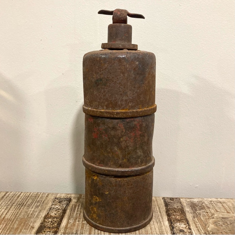 3 Vintage Bolser Corporation Roadside Flares Rusty Metal Decor Stackable - Picture 11 of 15